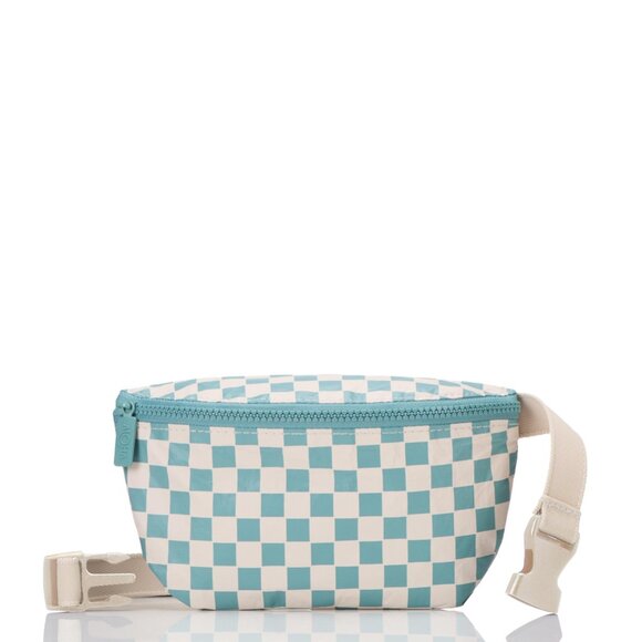 ALOHA Collection Mini Hip Pack + Strap Extender - Petite Check Tide on Sandstone - Picture 4 of 6